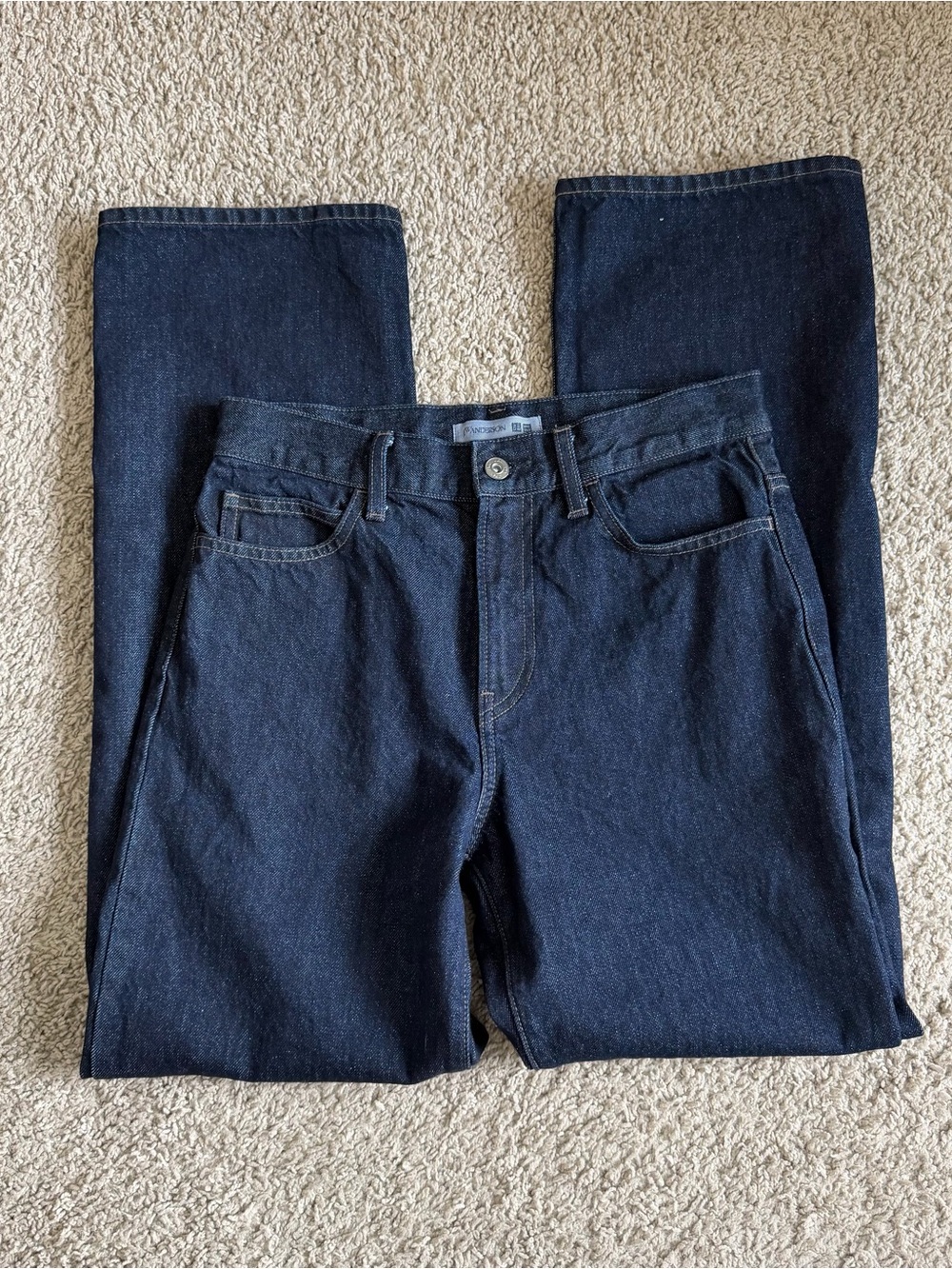JWAnderson x Uniqlo Straight Fit Dark Wash Denim Jeans